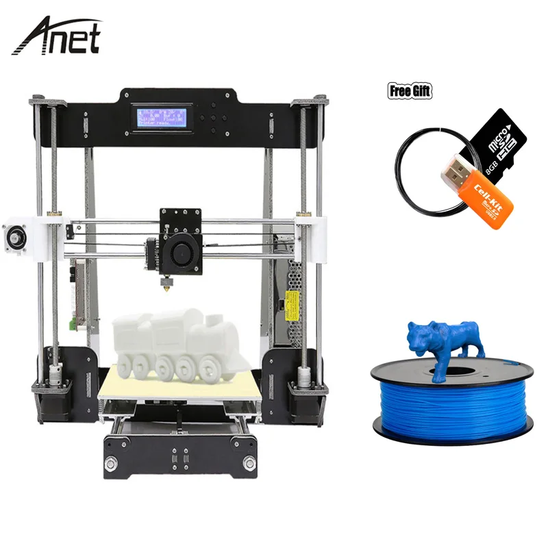 

Famous Factory Sell Anet A8 A6 E10 E12 DIY 3D Printer Kit Normal and Auto Leveling 3D Printer Aluminum Home and Office Used