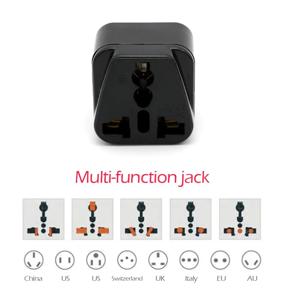 1PC New High Quality Universal UKUSEUAU to Italian 3pin Travel Plug Italy Milan Chile Converter Adapter Plug Adaptor Convert (9)