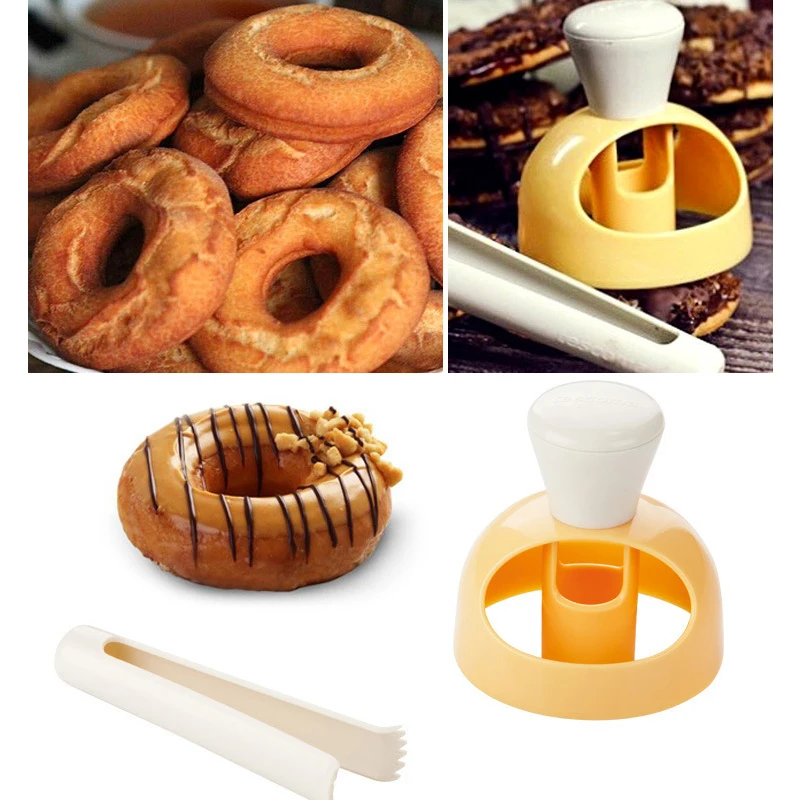 Plastic Bakery Doughnut DIY Fried Donut Maker Cutter Fondant Cake Mold