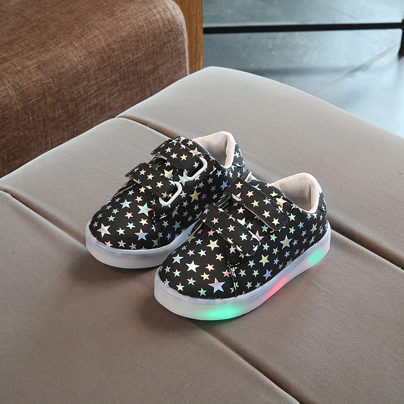 Baby Girls Boys LED Light Shoes Toddler Anti Slip Sports Boots Kids