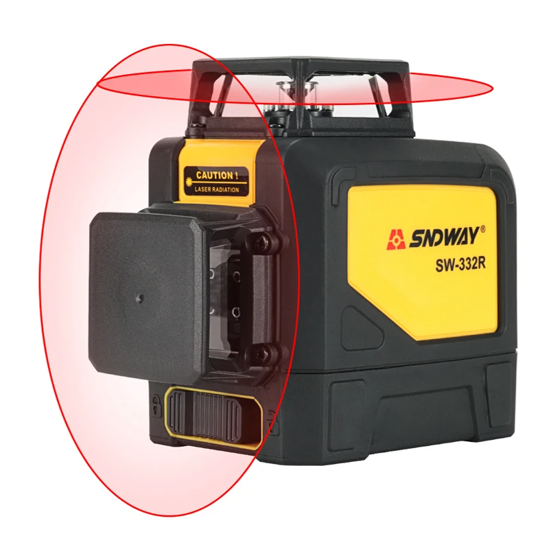 Sndway 8 lines laser level 360 Horizontal And Vertical Cross Powerful Red Laser Beam Line leveler 2D Laser Level Self-Leveling