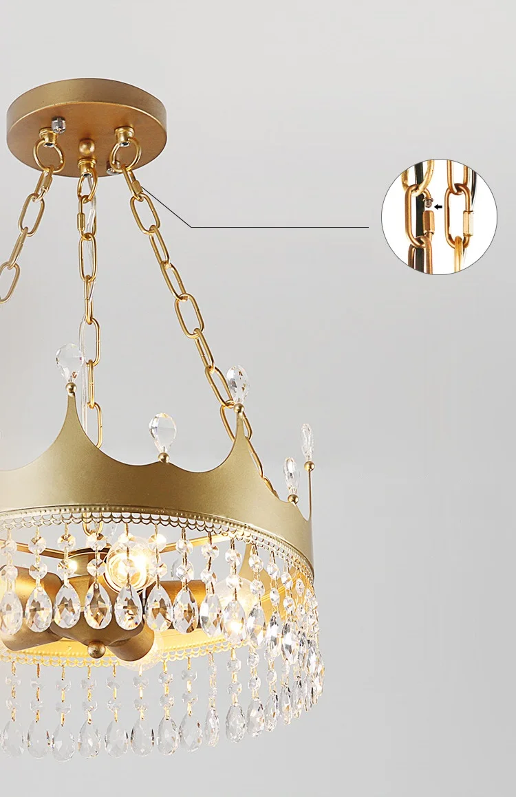 Современный светодиодный подвесной светильник, модная Корона кристальная висящая лампа, Светильники для спальни, гостиной, подвесной