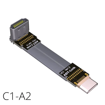 

Mini-HDMI Male to HDMI Male Upword Angled Converter Adapter Cable For Blu-Ray 3D 1080P 4Kx2K@60Hz C1A2