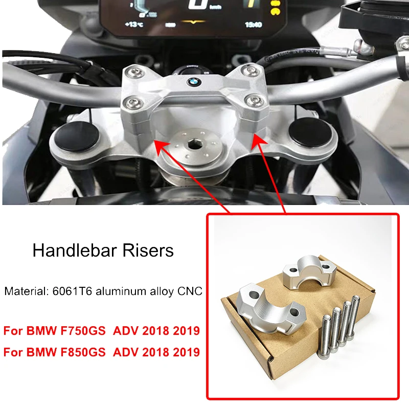 

F750GS F850GS ADV CNC 22mm 28mm Handlebar Risers Clamp Height up Adapter For BMW F750 GS F 850 GS F750GS F850GS Adventure 2018