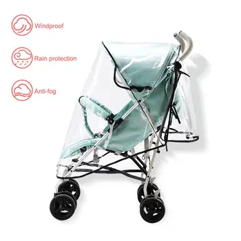 

Stroller Rain Cover Universal Baby Travel Stroller Cover Waterproof Windproof Protection Outdoor Use With Air Holes-Transparent
