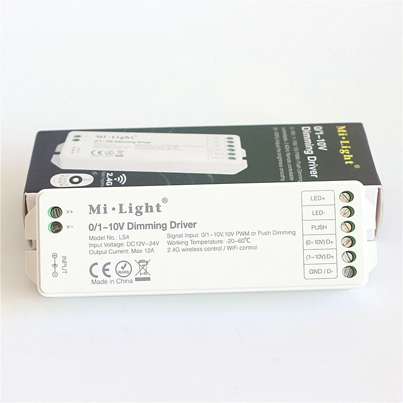 mi Light LS4 пульт управления 0/1-10 V Dim mi ng драйвер DC12V-24V 12A 2,4G беспроводной RF пульт дистанционного управления/WiFi приложение Управление светодиодный затемнитель