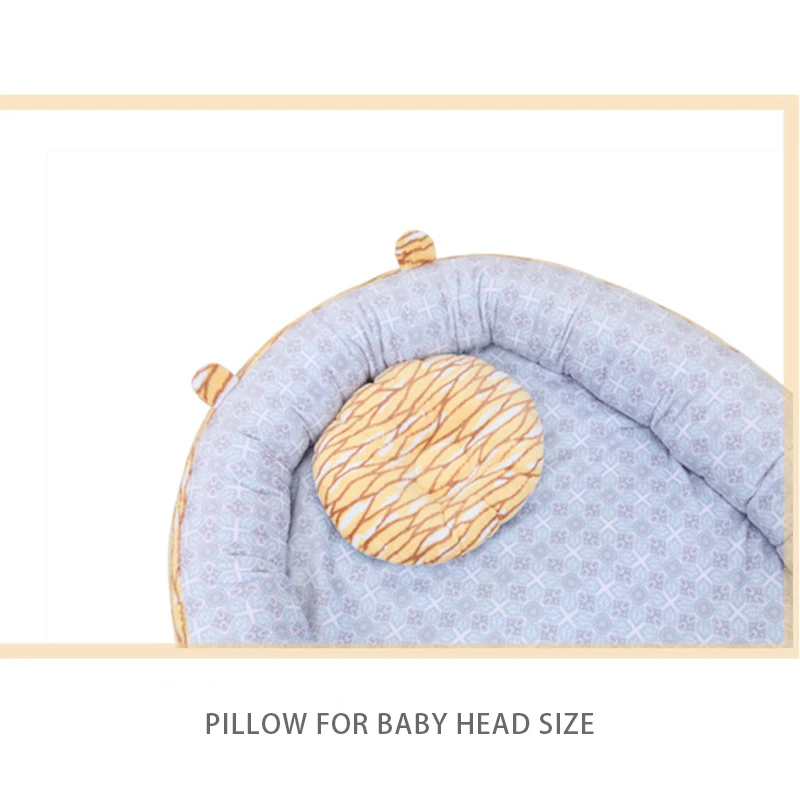 Безопасное комфортное детское хлопковое гнездо для сна переносная детская кроватка для новорожденных подушка для младенца кровать для малыша многофункциональная кроватка