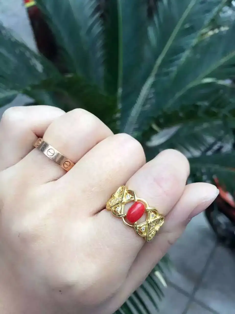 

Natural red precious coral Ring Natural gem ring 925 sterling silver Retro heavy Open Adjustable women party gift fine Jewelry
