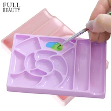 1 pz di Miscelazione Polacco UV Del Gel di Tavolozze Bordo Del Chiodo Manicure Disegno Vernice Supporto di Storage Multi-griglie Piatto Unghie artistiche Tavolozze strumento di CHA04(China)