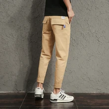 Высокое качество Для мужчин летние штаны для маленьких мальчиков модные однотонные Для мужчин джоггеры, штаны-шаровары брюки мужские, длиной до щиколотки Повседневное Для мужчин брюки для девочек штаны с 5XL 4 Цвета