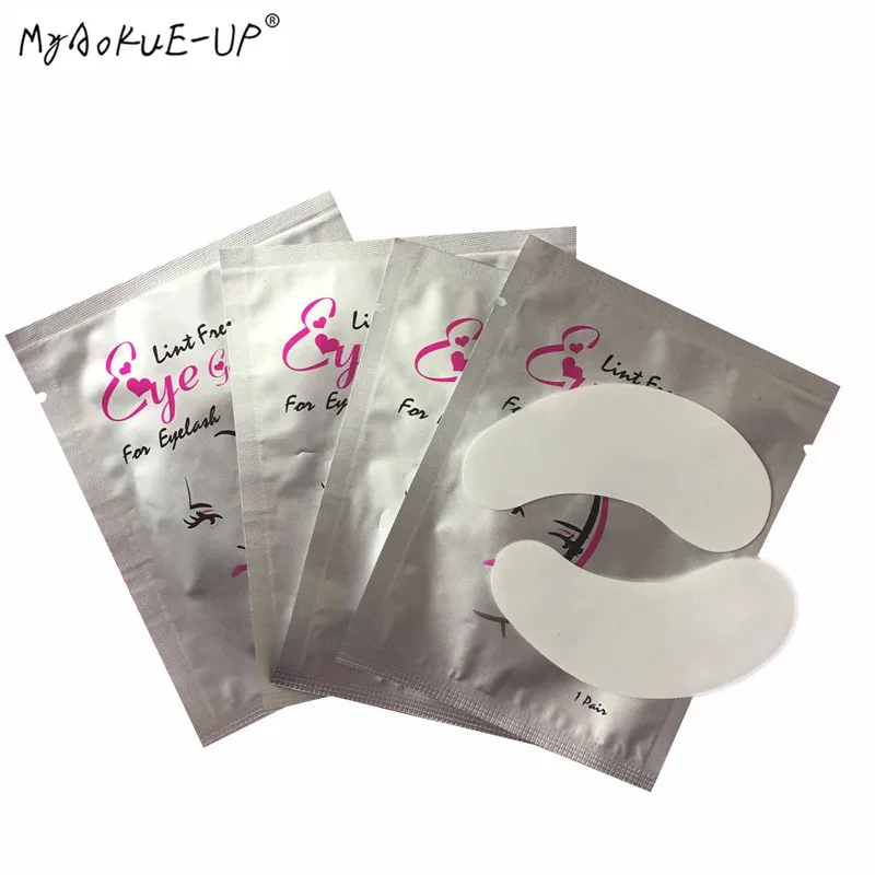 

Fashionable eyelash patches under eye pads 50 pairs lint free eyelash extension free shipping