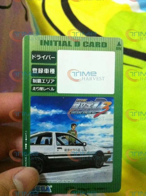 Initial D 3 Players Card White Car Arcade Game Part C58 Arcade Gaming Collectibles