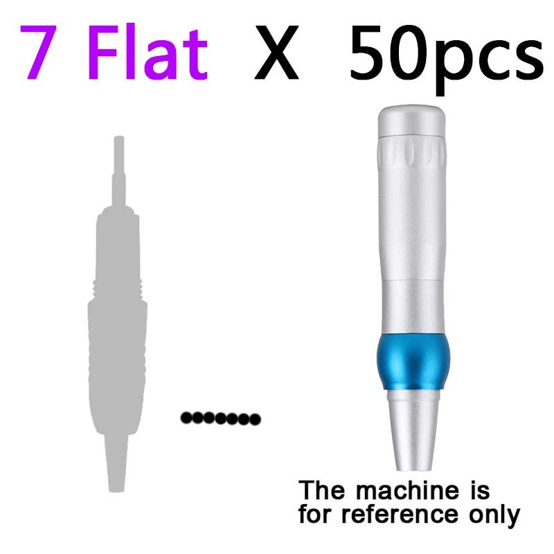 

50pcs Disposable Charmant Permanent Makeup Needles 7F Rotary Tattoo Machine Needle 7 Flat for Liberty micro blade eyebrow pen