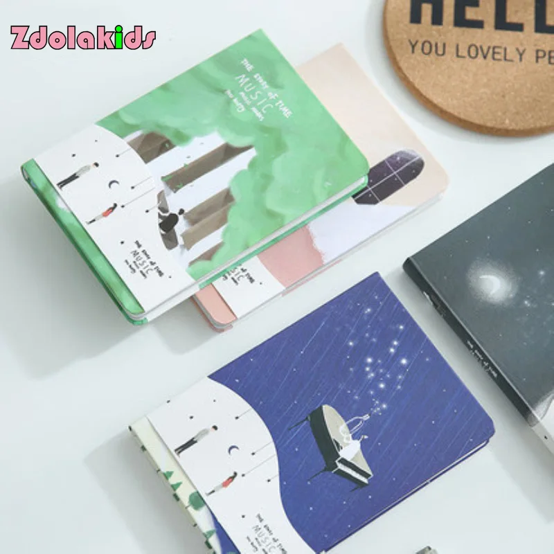

The Story Of Time Music Make You Happy Life Notebook Hardcover Diary Book Color Pages Planner Book