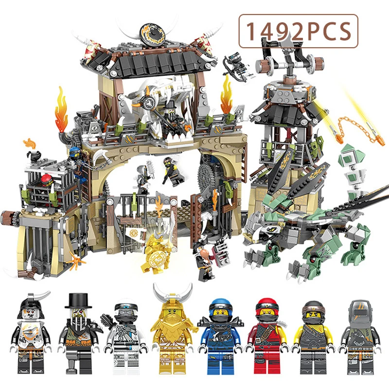 

1492pcs Children's building blocks toy Compatible Legoing Ninjagoes city Chuanlong tribe base camp figures Bricks birthday gifts