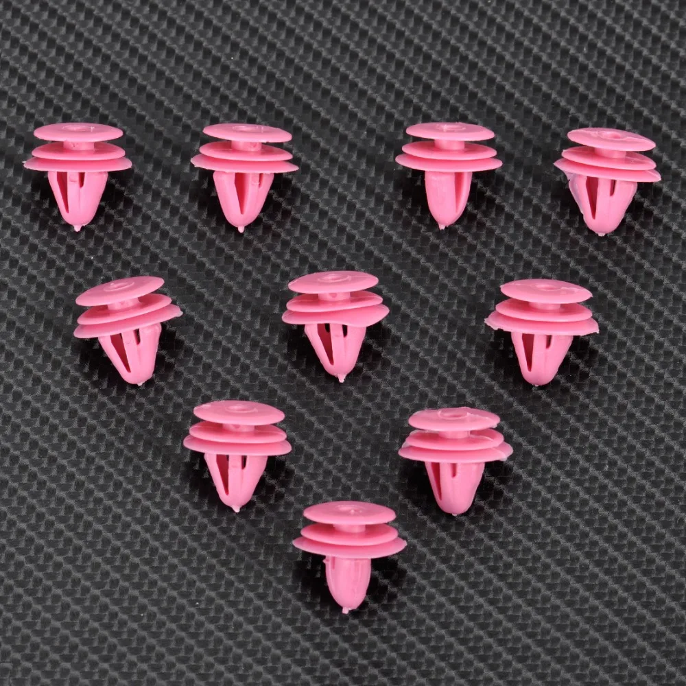 DWCX 10Pcs Pink Nylon Trim Panel Fastener Rivet Retainer Clips 82315 27000 For Hyundai Elantra