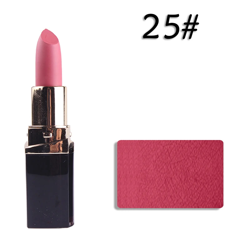 

5PCS 8 colors square tube lipstick pigment waterproof nude makeup 23 Moisture lip balm Miss rose velvet matte lipstick