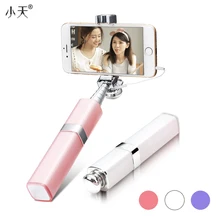 Moda lápiz labial nude diseño bluetooth inalámbrico selfie stick para iphone 6 s 7 plus ios y para samsung android smartphones