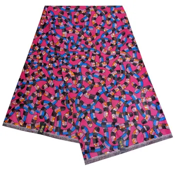 

African Style Long Dress Cloth For Women 100% Cotton African Print Fabric Kitenge Ankara In Purple LBL-132