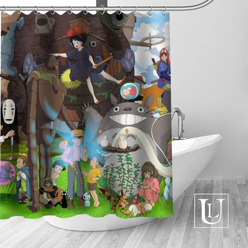 Большая распродажа новинка Современная душевая занавеска My Neighbor Totoro с крючками