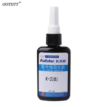 

OOTDTY Kafuter K-3181 UV Light Adhesive Strong Bonding For Metal Glass Cure Glue