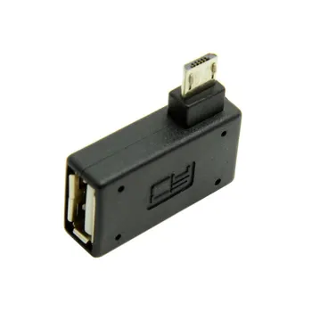 

90 Degree Ultra Flat Right Angled Micro USB 2.0 OTG Host Adapter Connector Adaptor