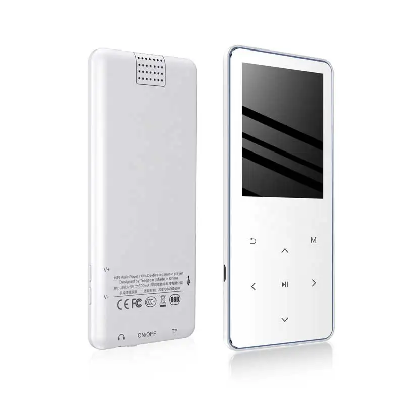 X12White Горячая Bluetooth 4,2 сенсорный экран MP3-плеер встроенный 16G HIFI Lossess портативный тонкий MP3-плеер с Fm/Радио и громким динамиком - Цвет: X12White