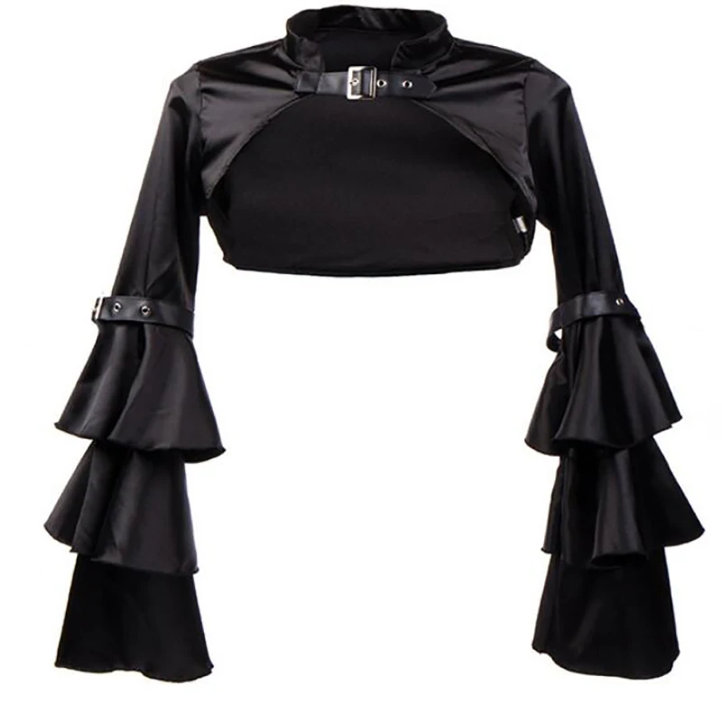 Черная бархатная накидка для девочек Cosmic сексуальная темно панк рубашка