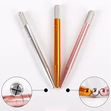 1pc Microblading Accessories Tattoo Manual Pen Aluminium Alloy Handle Machine Pen for Permanent Makeup Embroidery Eyebrow Lip