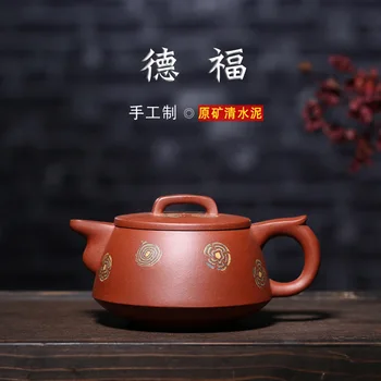 

All hand recommended wholesale undressed ore famous yixing qing cement ground mud telford gift teapot LOGO lettering