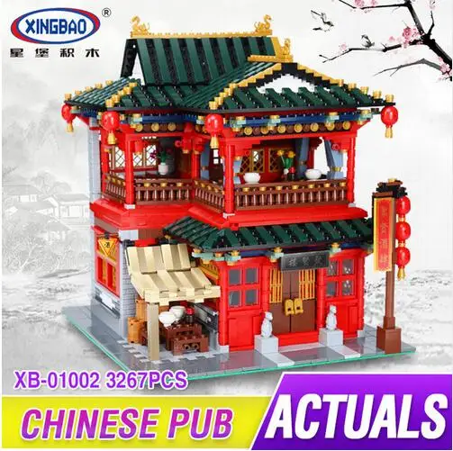 

Xingbao 01002 3267Pcs MOC Creative Series The Beautiful Tavern Set Children Educational Building Blocks Bricks Toys Model Gifts