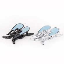 Pair Flame Custom Rearview Mirror for Harley Motorcycle Cruiser Chopper 8mm 10mm