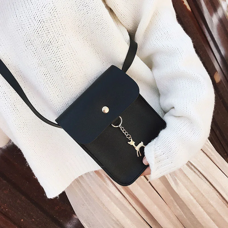 

Women Mini Messenger Bag With Deer Toy Coin Phone Shoulder Bags Handbag WML99