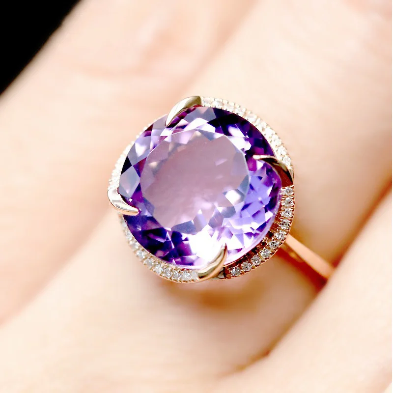 Женское кольцо с круглым аквамариновым камнем Bague Ringen ювелирное изделие из