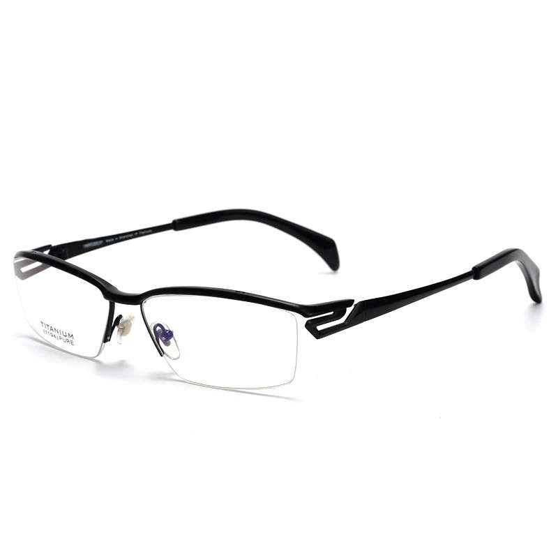 

Viodream New Business Men Pure Titanium Half Glass Frame Myopic Reading Glasses Optical Glasses Frame Prescription Eyewear