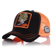 Бейсбольная кепка с рисунком аниме Dragon Ball s бейсболка для мужчин и женщин хип-хоп кепка летняя дышащая сетчатая бейсболка Мужская шляпа