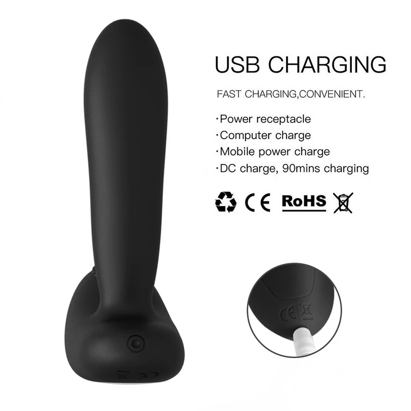 360 Degree Male Anal plug Vibrator Wireless Remote USB Charging 16 Modes Speeds Butt Plug Vibrator Silicone for Men Anal Sex Toys360 Degree Male Anal plug Vibrator Wireless Remote USB Chargin
