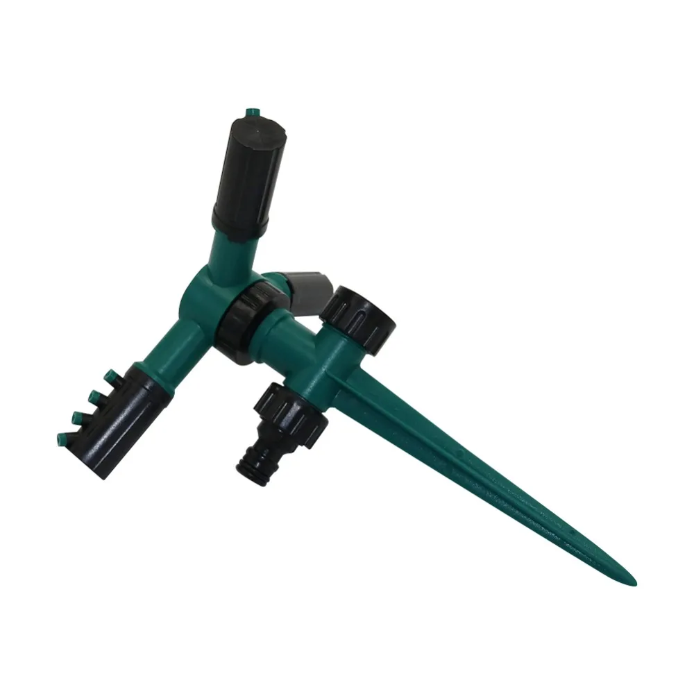 

3-arm 360 Angles Rotating Sprinkler with Ground insertion rod Garden Lawn Automatic Watering Systems micro sprinkler 1 Pc