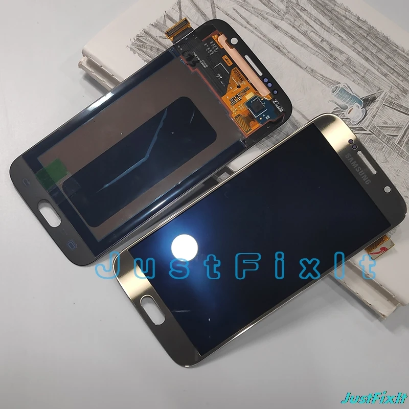 100% Original For SAMSUNG GALAXY S6 G920F G920A Burn-in shadow LCD Display Touch Screen Digitizer Super Amoled Replacement