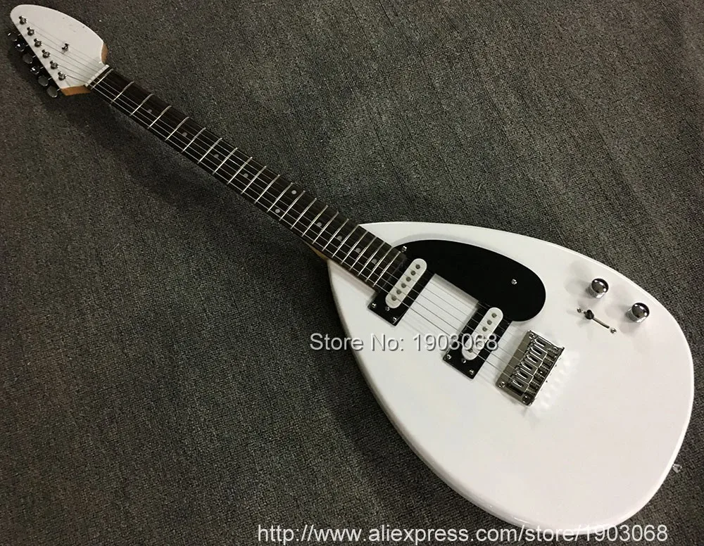 

New brand Electric Guitar Teardrop style in White Color