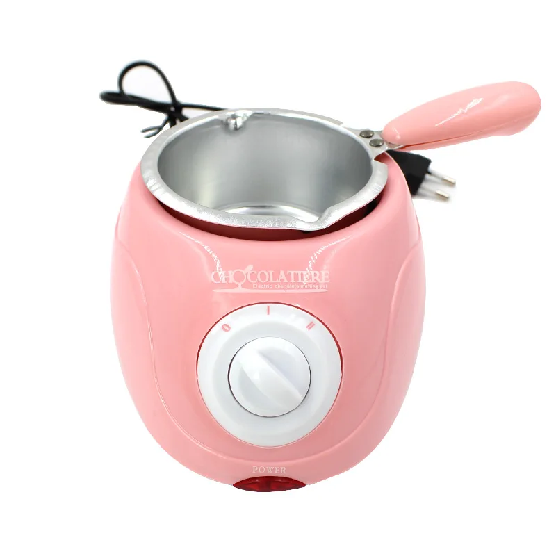Mini 220V Pink Single Cylinder Chocolate Melting Furnace Soap Melter Machine Chocolate Melting Pot For Home single cylinder commercial chocolate melting machine fy qk 620 stainless steel chocolate melting pot 220v 1pc