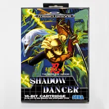 Shadow Dancer 16 bit MD card with Retail box for Sega MegaDrive Video Game console system