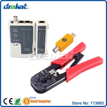 Сетевой обжимной инструмент наборы с Кабельный тестер для RJ11 RJ45 BNC