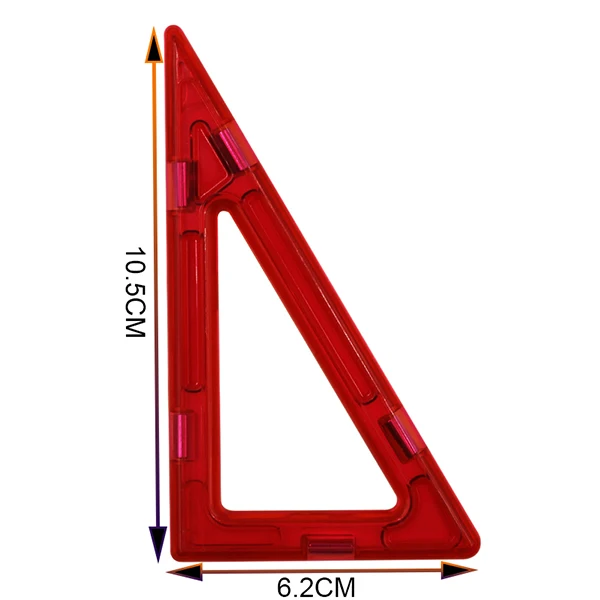 1 шт. большой размер магнитного здания конструктор Сделай Сам один кирпичи части аксессуар конструкционная Магнитная модель Развивающие игрушки для детей - Цвет: Right Triangel