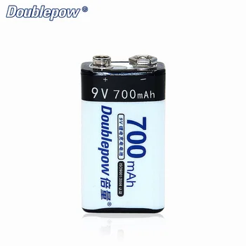 

2pcs/Lot Doublepow DP-9V700mAh Li-ion rechargeable batteries in Actual High Capacity of 700mAh Battery Cell,FREE SHIPPING