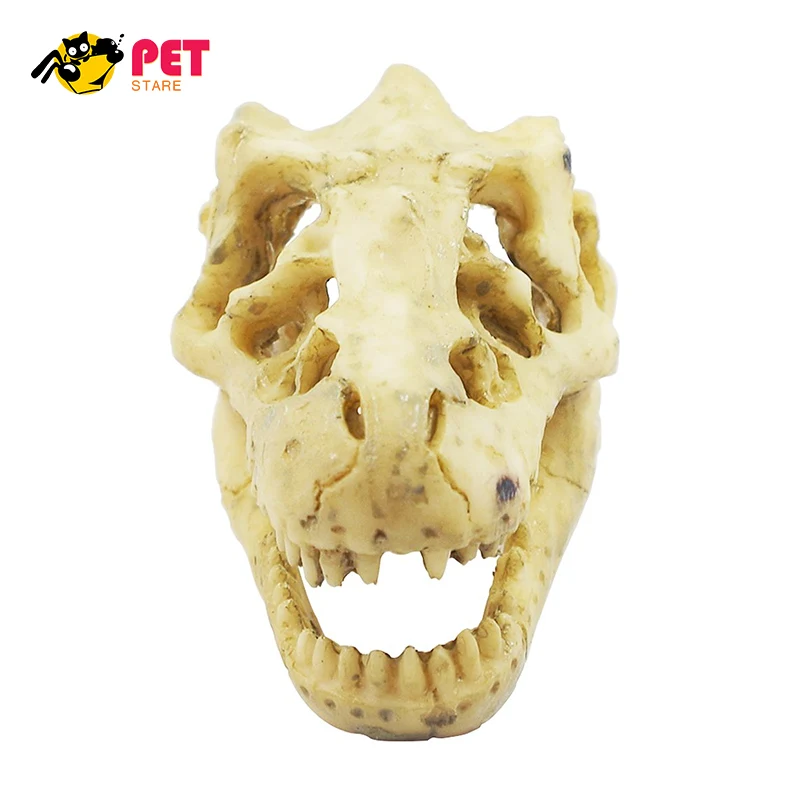 Aquarium Fish Tank Decoration Ornament Resin Emulational Dinosaur Head