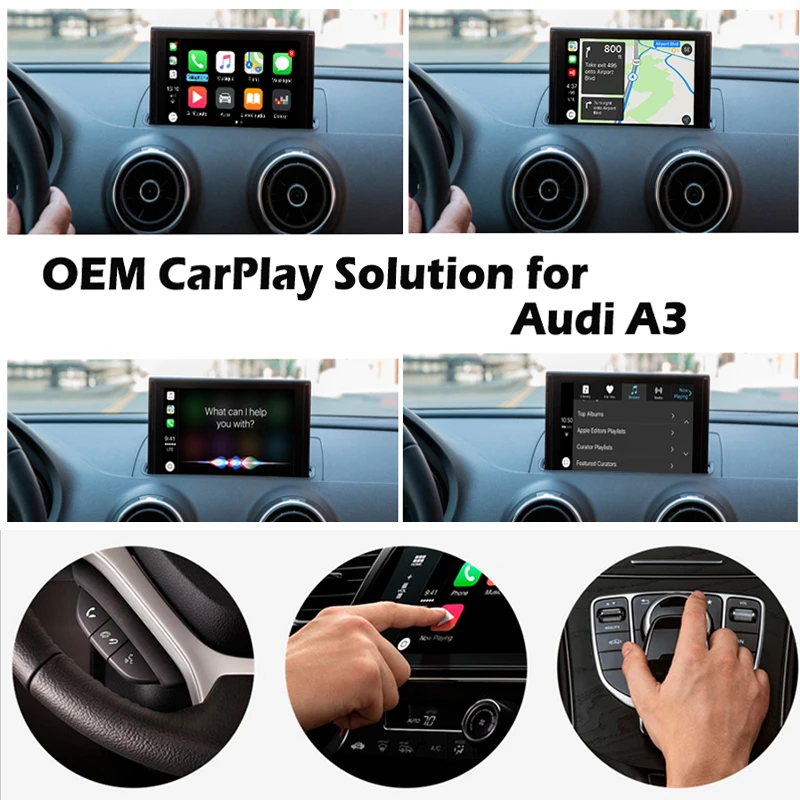 Sinairyu Apple CarPlay интерфейс для Audi A3 MMI фабрики Экран обновление с iOS12 AirPlay