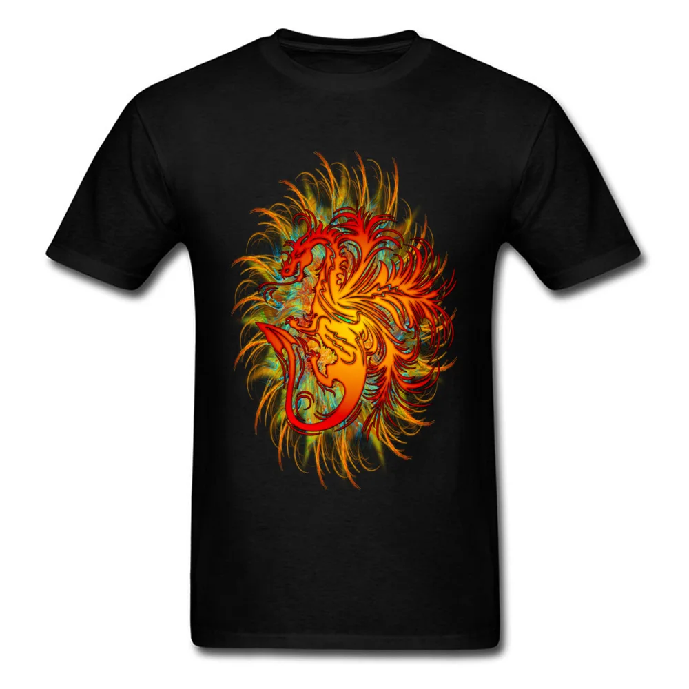 Dragon Psychedelic Fire Summer Fall Pure Cotton Crew Neck Tops T Shirt Short Sleeve Casual Tee Shirt Oversized Top T-shirts Dragon Psychedelic Fire black
