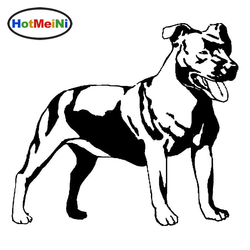 Стикеры HotMeiNi Staffordshire Bull Terrier Dog модные виниловые наклейки Стайлинг автомобиля