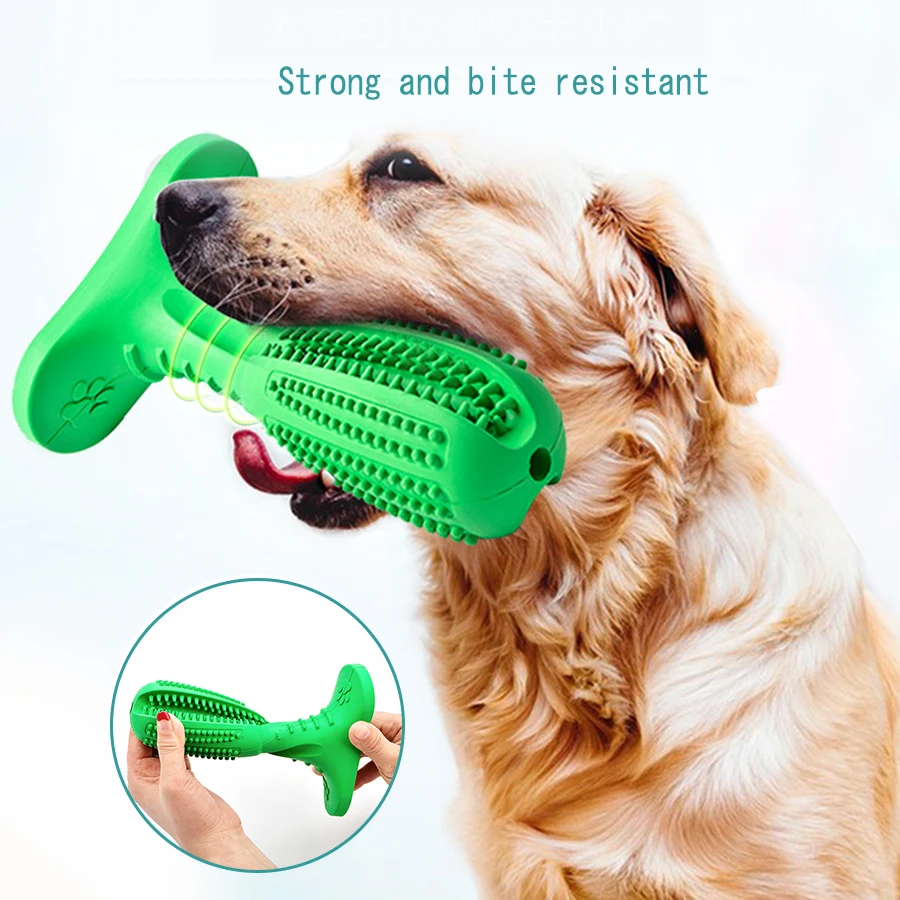 

Rubber Chew Toys for Dog Toothbrush Pet Molar Tooth Cleaner Brushing Stick Doggy Puppy Dental Care Dog Pet Supply Bite-Resistant